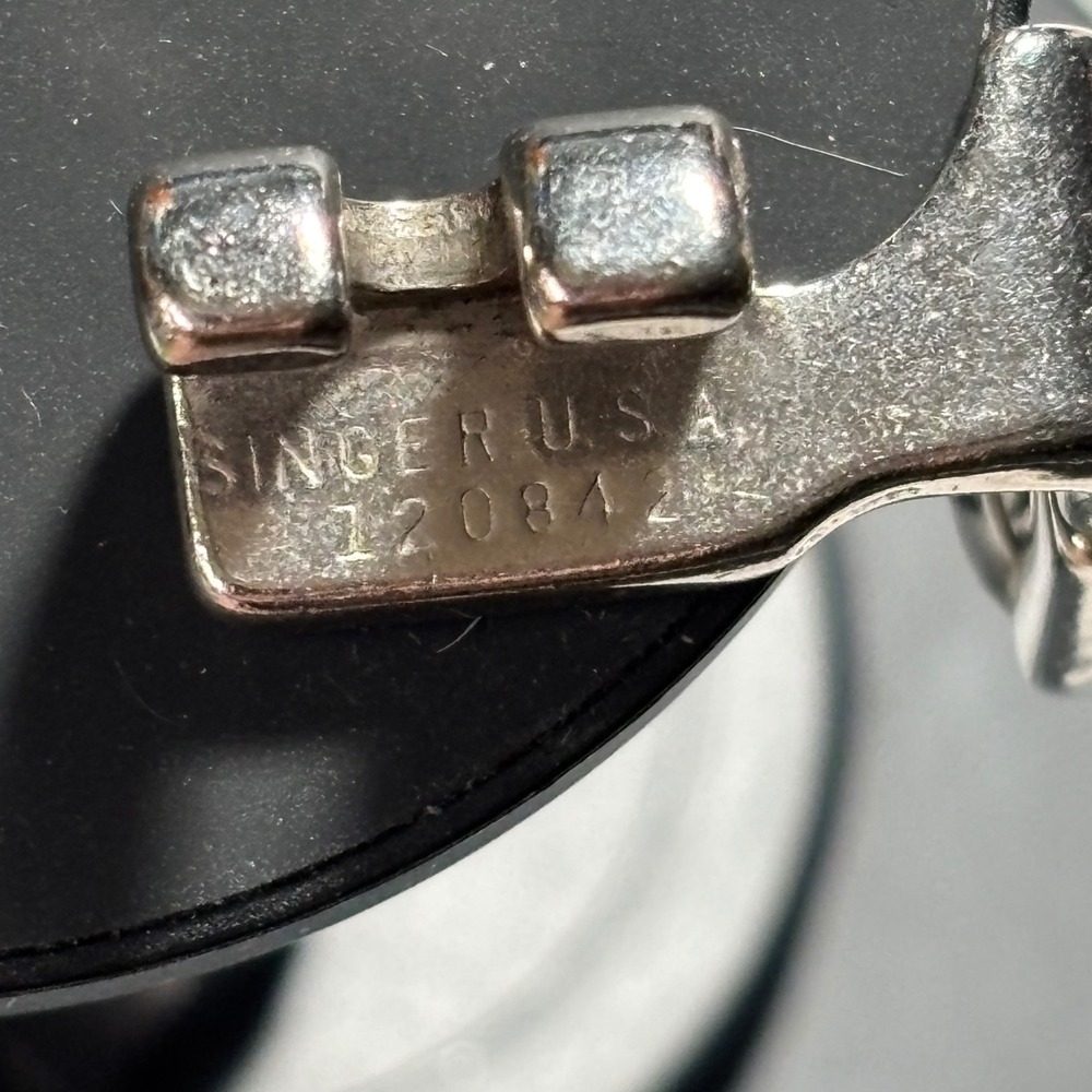 Vintage Silver Singer USA 120842 Low Shank Rolled Hemmer Foot Sewing Attachment